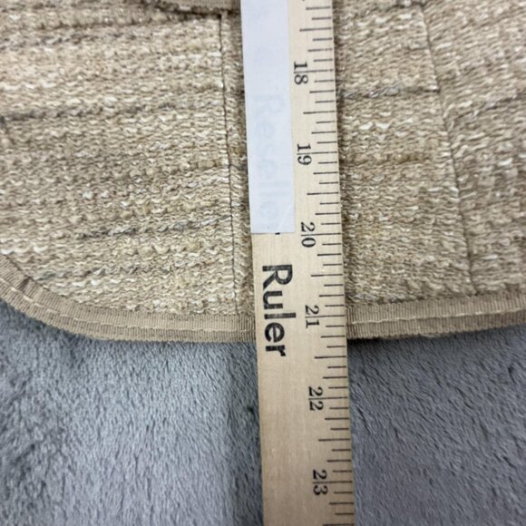 Banana Republic Jacket Womens 8 Petite Italian Fabric Textured Tweed Pockets - Picture 14 of 16